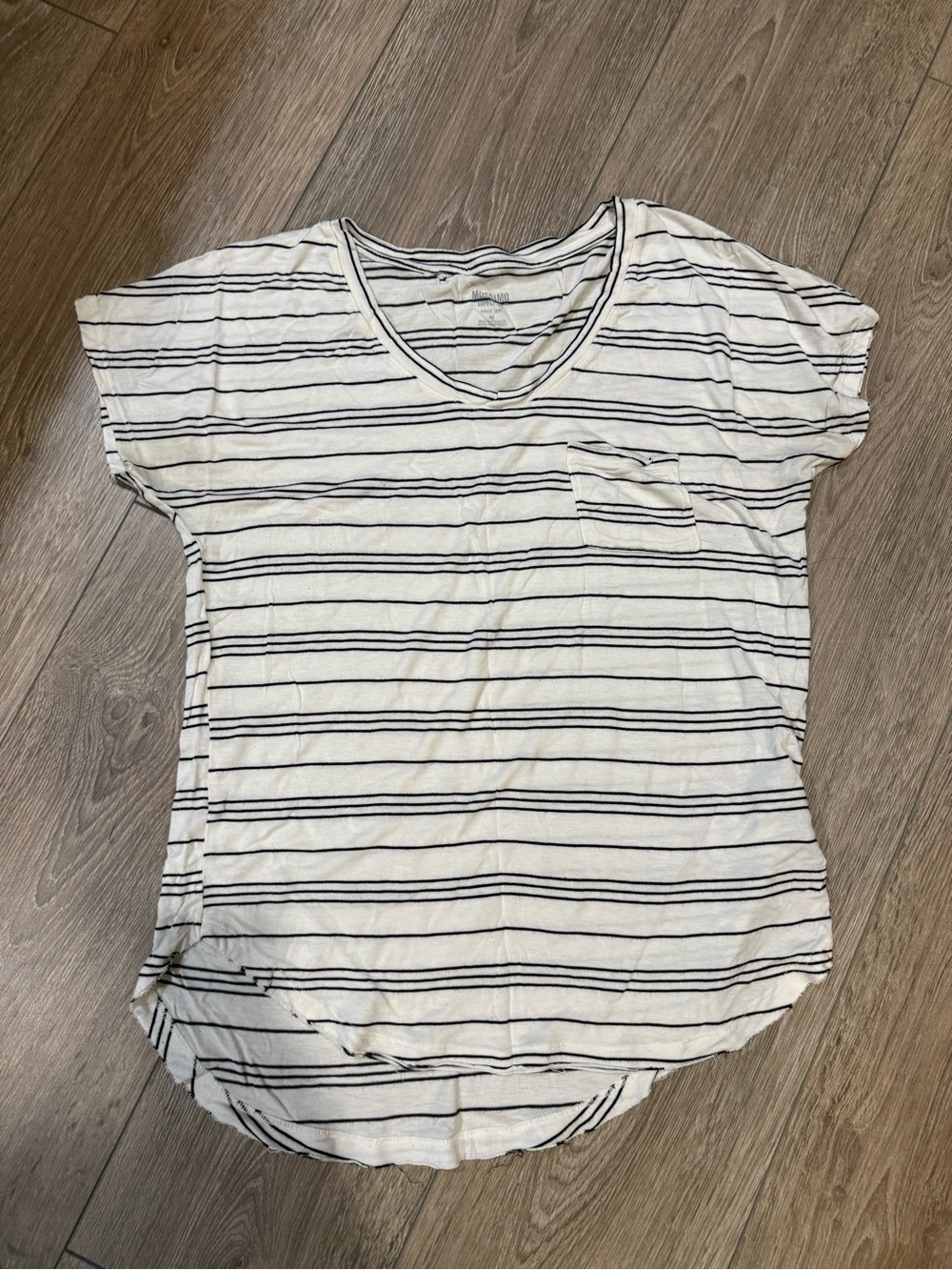 Mossimo Supply Co. White Tee with Black Stripes